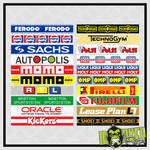 Lade das Bild in den Galerie-Viewer, Bandenwerbung B f. Carrera 132/140 Leitplanke Racing 1:32 1:24 Slotcar 70x10mm Modellbau Beschriftung
