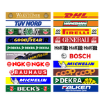 Lade das Bild in den Galerie-Viewer, Bandenwerbung f. Carrera 132/140 Leitplanke Racing 1:32 1:24 Slotcar 70x10mm Modellbau Beschriftung
