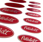 Lade das Bild in den Galerie-Viewer, CHROM PETERBILT RED TRUCK USA 1:14 1:14,5 Tamiya STICKER RC AUFKLEBER 045 Modellbau Beschriftung
