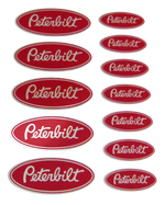 Lade das Bild in den Galerie-Viewer, CHROM PETERBILT RED TRUCK USA 1:14 1:14,5 Tamiya STICKER RC AUFKLEBER 045 Modellbau Beschriftung
