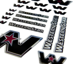 Lade das Bild in den Galerie-Viewer, CHROM Western Star TRUCK USA 1:14 1:14,5 Tamiya STICKER RC AUFKLEBER 016 Modellbau Beschriftung
