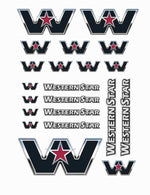 Lade das Bild in den Galerie-Viewer, CHROM Western Star TRUCK USA 1:14 1:14,5 Tamiya STICKER RC AUFKLEBER 016 Modellbau Beschriftung
