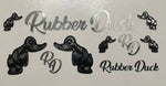 Lade das Bild in den Galerie-Viewer, Chrom Rubber Duck Set Truck 1:14 1:16 Aufkleber USA LKW Oldschool Tamiya Wedico Modellbau Beschriftung
