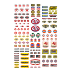 Lade das Bild in den Galerie-Viewer, Decal 1:24 / 1:18 - 144tlg. f. Schweller &amp; Kotflügel Racing Slotcar Gasoline USA Modellbau Beschriftung
