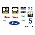 Lade das Bild in den Galerie-Viewer, F1 Decal 1:18 Benetton B193 Set B - Patrese - Schumacher Formel 1 - 1993 Modellbau Beschriftung
