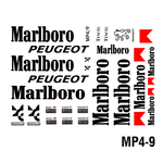 Lade das Bild in den Galerie-Viewer, F1 Decal 1:18 McLaren 1994 MP4-9 Tabak Brundle Hakkinen Magnussen Formel 1 Modellbau Beschriftung
