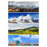 Lade das Bild in den Galerie-Viewer, Hintergrund Panorama Modellbahn 1:64 - 1:87 - 1:120 / Spur S - H0 - TT Modellbau Beschriftung
