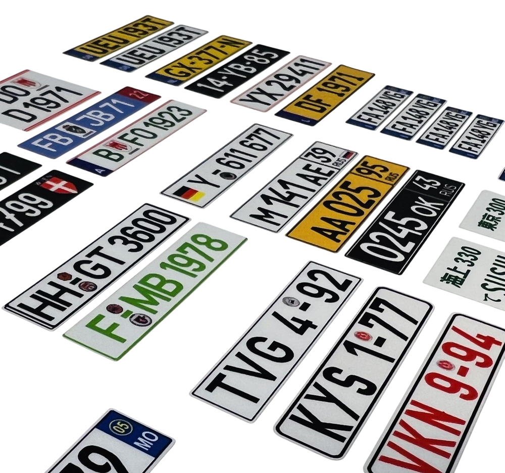 Kennzeichen reflektierend Modellbau RC 1:5 1:12 1:14 1:16 1:8 1:24 1:18 1:10 Modellbau Beschriftung