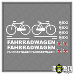 Lade das Bild in den Galerie-Viewer, LGB Set Aufkleber weiss Spur G Gartenbahn Fichtelberg Fahrradwagen Modellbahn Modellbau Beschriftung
