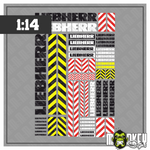 Lade das Bild in den Galerie-Viewer, LIEBHERR Aufkleber Set passend für 1:14 Tamiya RC LKW Truck Sticker Bau Modellbau Beschriftung
