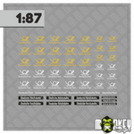 Lade das Bild in den Galerie-Viewer, Mehrteiliges Set Deutsche Reichsbahn Post Beschriftung Decals 1:87 Spur H0 Modellbau Beschriftung
