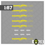 Lade das Bild in den Galerie-Viewer, Mehrteiliges Set Fichtelbergbahn Beschriftung Decals DDR 1:87 Spur H0 Modellbahn Modellbau Beschriftung
