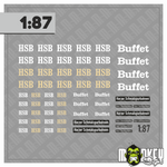 Lade das Bild in den Galerie-Viewer, Mehrteiliges Set HSB Harzer Schmalspurbahn Decals 1:87 Spur H0 Modelleisenbahn Modellbau Beschriftung
