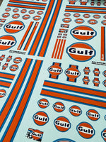 Lade das Bild in den Galerie-Viewer, Modellbau Decals 1:18 1:24 Auto Tuning Transfer RC Car Set Wassertransfer Gulf Modellbau Beschriftung
