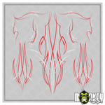 Lade das Bild in den Galerie-Viewer, Pinstripe C Aufkleber Set Tamiya LKW 1:14 RC US Truck Modellbau Sticker Red Modellbau Beschriftung
