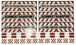 Lade das Bild in den Galerie-Viewer, Reflektierendes Schwertransport Set - Aufkleber Tamiya Wedico 1:14 1:14,5 RC LKW Modellbau Beschriftung
