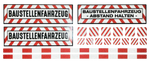 Lade das Bild in den Galerie-Viewer, Reflektierendes Set Baustellenfahrzeug Aufkleber Tamiya Wedico 1:14 1:14,5 LKW Modellbau Beschriftung

