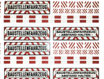 Lade das Bild in den Galerie-Viewer, Reflektierendes Set Baustellenfahrzeug Aufkleber Welly Schuco Wiking 1:32 LKW Modellbau Beschriftung
