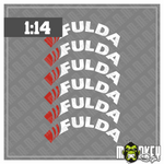 Lade das Bild in den Galerie-Viewer, Reifenbeschriftung 1:14 Tieflader FULDA RC LKW freistehend Aufkleber Truck Modellbau Beschriftung
