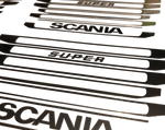 Lade das Bild in den Galerie-Viewer, SCANIA Chromsatz Grill R620 R730 Upgrade Tamiya Aufkleber 1:14 Decal LKW 053 Modellbau Beschriftung
