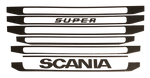 Lade das Bild in den Galerie-Viewer, SCANIA Chromsatz Grill R620 R730 Upgrade Tamiya Aufkleber 1:14 Decal LKW 053 Modellbau Beschriftung
