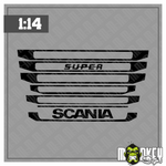 Lade das Bild in den Galerie-Viewer, SCANIA Farbset Grill R620 R730 Upgrade Tamiya Aufkleber 1:14 Modellbau Modellbau Beschriftung
