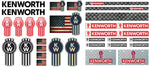 Lade das Bild in den Galerie-Viewer, SET KENWORTH TRUCK USA 1:14 1:16 Tamiya DECAL STICKER RC AUFKLEBER 086 Modellbau Beschriftung
