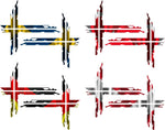 Lade das Bild in den Galerie-Viewer, Schwedenkreuz Österreich Türkei Schweden Deutschland 1:14 1:16 Tamiya Wedico 076 Modellbau Beschriftung
