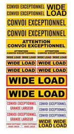 Lade das Bild in den Galerie-Viewer, Set 1:14 1:16 Convoi - WIDE LOAD Aufkleber Tamiya Wedico DECAL - RC Modellbau Beschriftung
