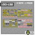 Lade das Bild in den Galerie-Viewer, Special - 4 SETs Aufkleber Bundle Baufahrzeuge 1:43 &amp; 1:50 Sticker Modellbau Modellbau Beschriftung
