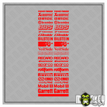 Lade das Bild in den Galerie-Viewer, Sponsoren Sticker Set 1:18 &amp; 1:10 – Motorsport Racing Style Aufkleber Rennsport Modellbau Beschriftung
