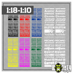 Lade das Bild in den Galerie-Viewer, Sponsoren Sticker Set 1:18 &amp; 1:10 – Motorsport Racing Style Aufkleber Rennsport Modellbau Beschriftung
