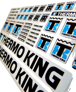 Lade das Bild in den Galerie-Viewer, THERMO KING Trailer - Aufkleber 1:14 Sticker Tamiya Wedico Decal KÜHLER 069 Modellbau Beschriftung

