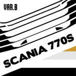 Lade das Bild in den Galerie-Viewer, Tamiya Grill Scania 770s in 1:14.5 Modellbau RC Truck Aufkleber Set Chrom u.a. Modellbau Beschriftung
