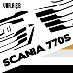 Lade das Bild in den Galerie-Viewer, Tamiya Grill Scania 770s in 1:14.5 Modellbau RC Truck Aufkleber Set Chrom u.a. Modellbau Beschriftung
