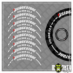 Lade das Bild in den Galerie-Viewer, Tamiya Reifenbeschriftung 1:14 BRIDGESTONE RC LKW freistehend Aufkleber 315 Modellbau Beschriftung
