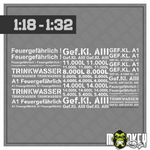 Lade das Bild in den Galerie-Viewer, Tankbeschriftung Aufkleber 1:18 1:32 freistehend Modellbau Truck Zubehör Sticker Modellbau Beschriftung

