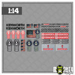 Lade das Bild in den Galerie-Viewer, USA Truck KENWORTH Sticker Set 1:14 | LKW Aufkleber Modellbau Zubehör Modellbau Beschriftung

