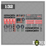 Lade das Bild in den Galerie-Viewer, USA Truck KENWORTH Sticker Set 1:32 | LKW Aufkleber Modellbau Zubehör Modellbau Beschriftung
