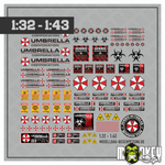 Lade das Bild in den Galerie-Viewer, Umbrella Decal Set 1:32 - 1:43 Racing Beschriftung Modellbau Motorsport Scale Modellbau Beschriftung
