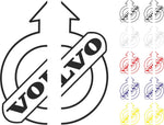 Lade das Bild in den Galerie-Viewer, VOLVO 1 x 2er Aufkleber Set LOGO 1:32 / 1:14 / 1:16 LKW Zugmaschine Decal 077 Modellbau Beschriftung
