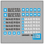 Lade das Bild in den Galerie-Viewer, Waterslide Decal 1:120 SPUR TT - Container Eisenbahn Modellbahn See - Modellbau Beschriftung
