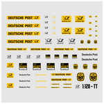 Lade das Bild in den Galerie-Viewer, Waterslide Decal 1:120 TT - DDR Deutsche Post Set - W50 Truck LKW Multicar Modellbau Beschriftung

