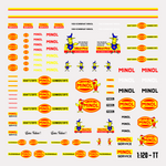 Lade das Bild in den Galerie-Viewer, Waterslide Decal 1:120 TT - DDR VEB MINOL Set - W50 Truck LKW Multicar Pirol Modellbau Beschriftung
