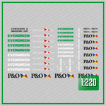 Lade das Bild in den Galerie-Viewer, Waterslide Decal 1:220 SPUR Z - Container Eisenbahn Modellbahn See - Set A Modellbau Beschriftung
