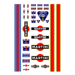 Lade das Bild in den Galerie-Viewer, Waterslide Decal 1:24 / 1:18 - 34tlg. Martini Racing Slotcar Gasloine USA Muscle Modellbau Beschriftung
