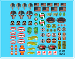 Lade das Bild in den Galerie-Viewer, Waterslide Decal 1:24 / 1:32 - US Rat Rod Racing Slotcar Gasoline USA Muscle V8 Modellbau Beschriftung
