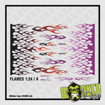 Lade das Bild in den Galerie-Viewer, Waterslide Decal 1:24 Flammen Flames Rod Racing Carrera Cars Slotcar USA NASCAR Modellbau Beschriftung
