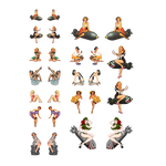 Lade das Bild in den Galerie-Viewer, Waterslide Decal 1:32 -1:43 - 26tlg. Pinup Girls USA Pin up Rockabilly Bombe V8 Modellbau Beschriftung
