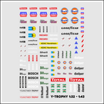 Lade das Bild in den Galerie-Viewer, Waterslide Decal 1:32 - 1:43 Racing Slotcar Youngtimer TROPHY Nordrhein Oldtimer Modellbau Beschriftung
